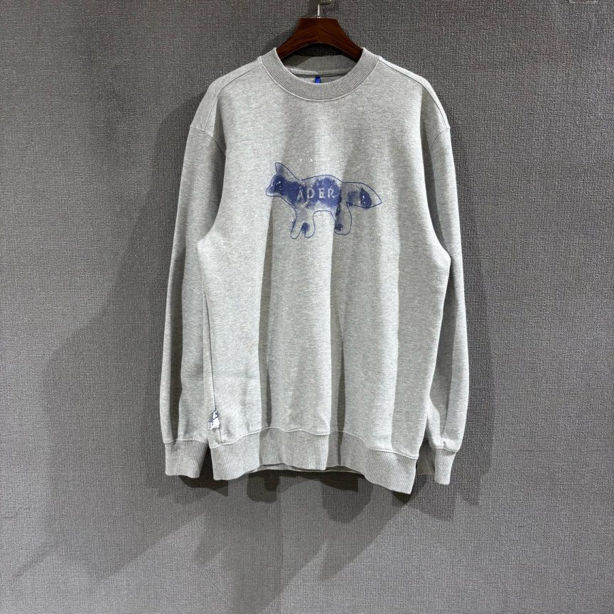 99新 maje  Ader error（pm）灰色圆领卫衣 A1码/9793