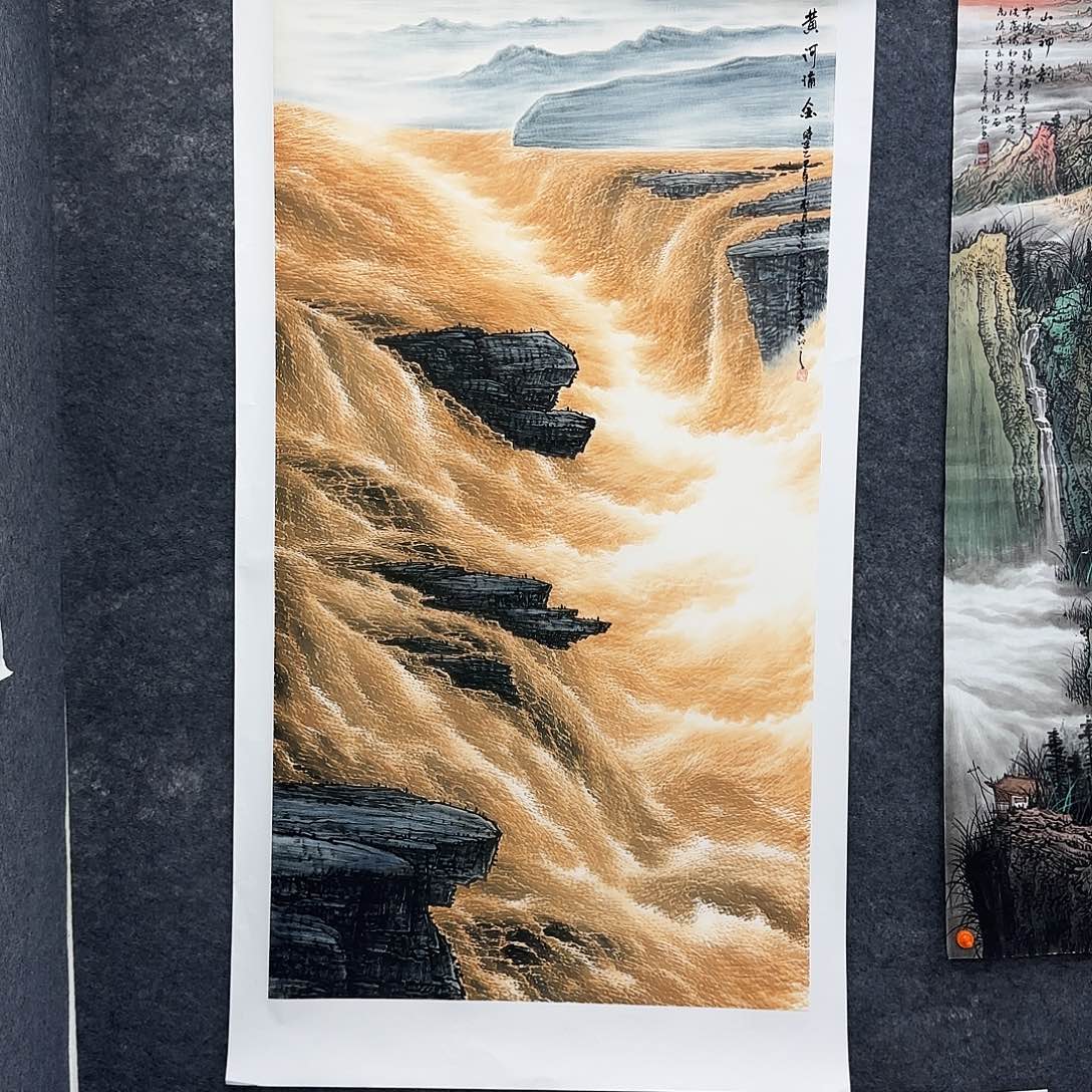 国画作品小姐姐放漏中