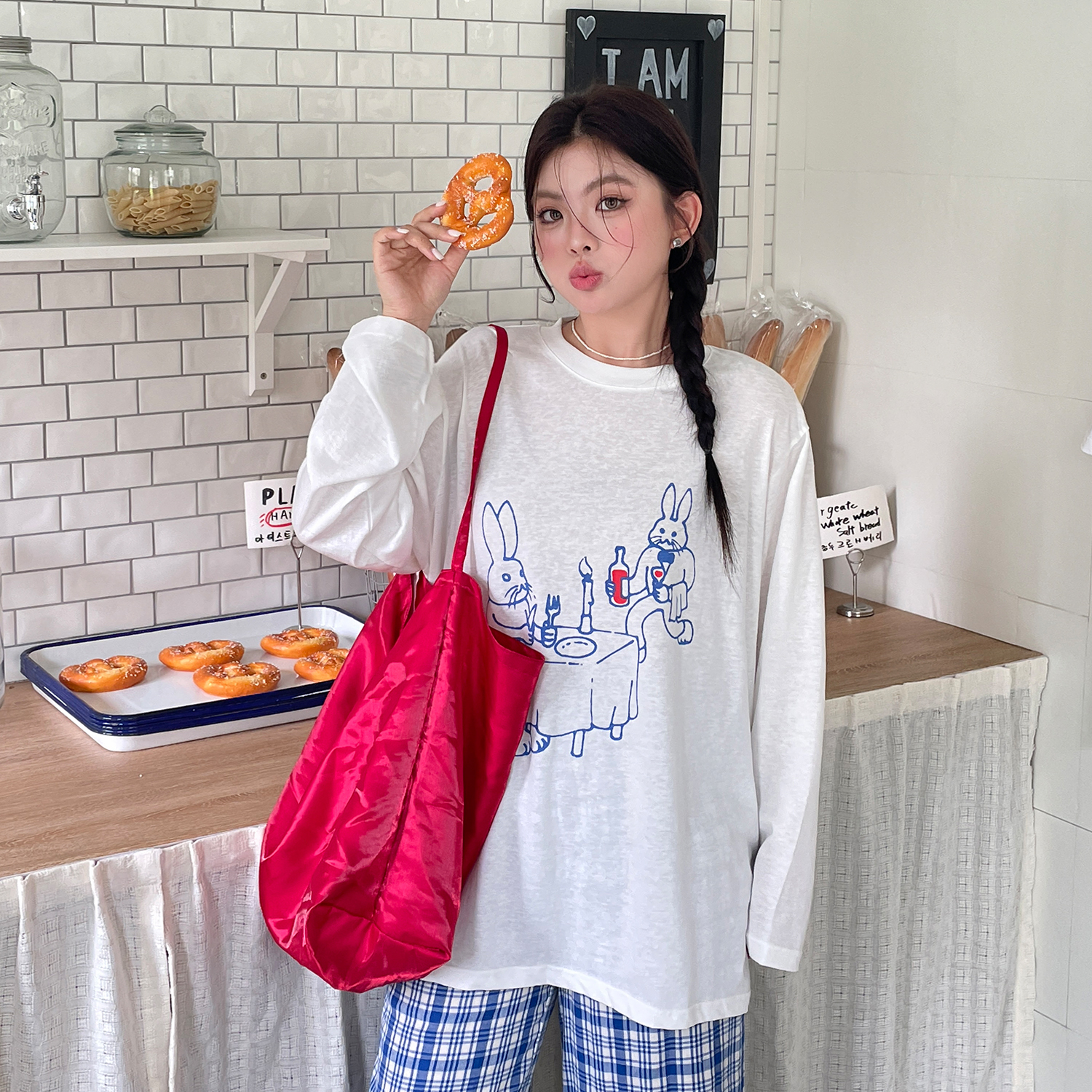 大码女装2025秋卡通动漫薄款上衣t恤胖mm显瘦宽松韩版慵懒风长袖