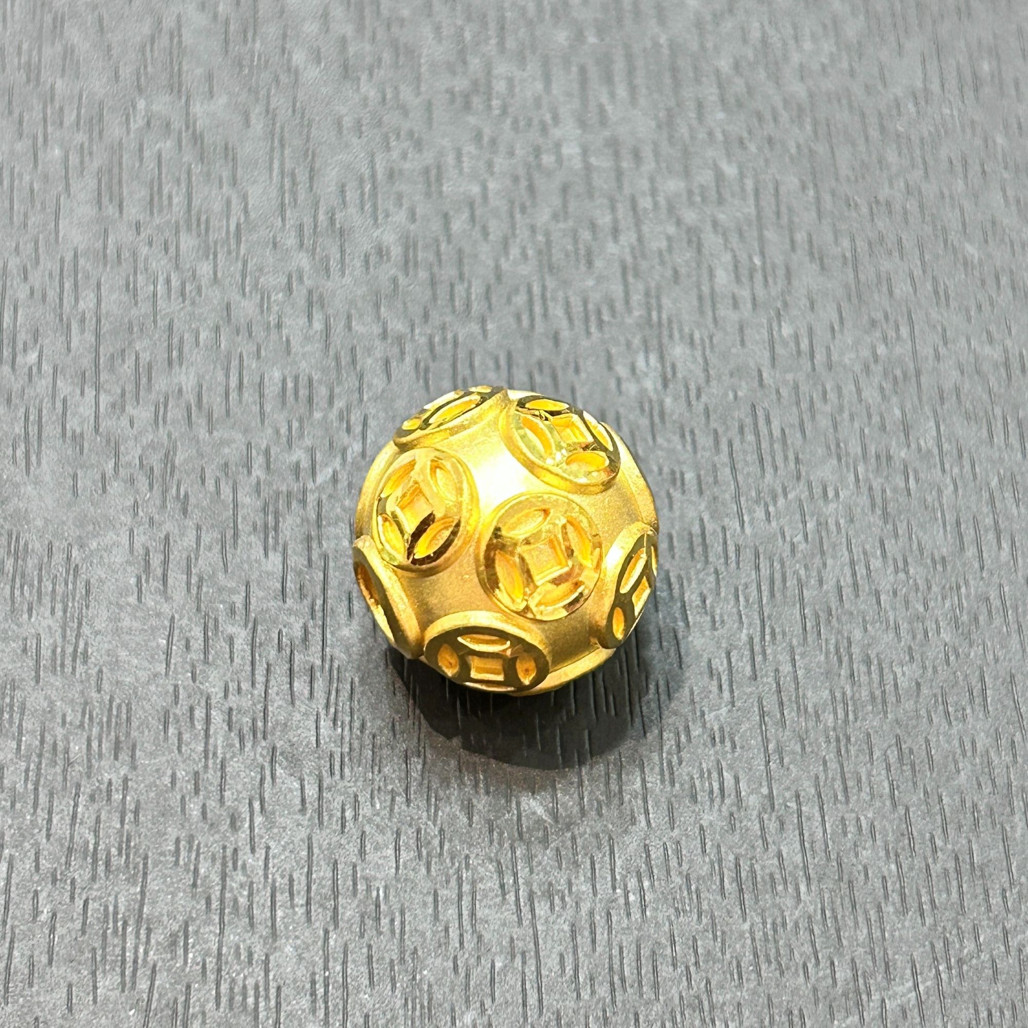【销冠专享】足金999投资金攒黄金卡15MM铜钱珠PJ884克重多退少补