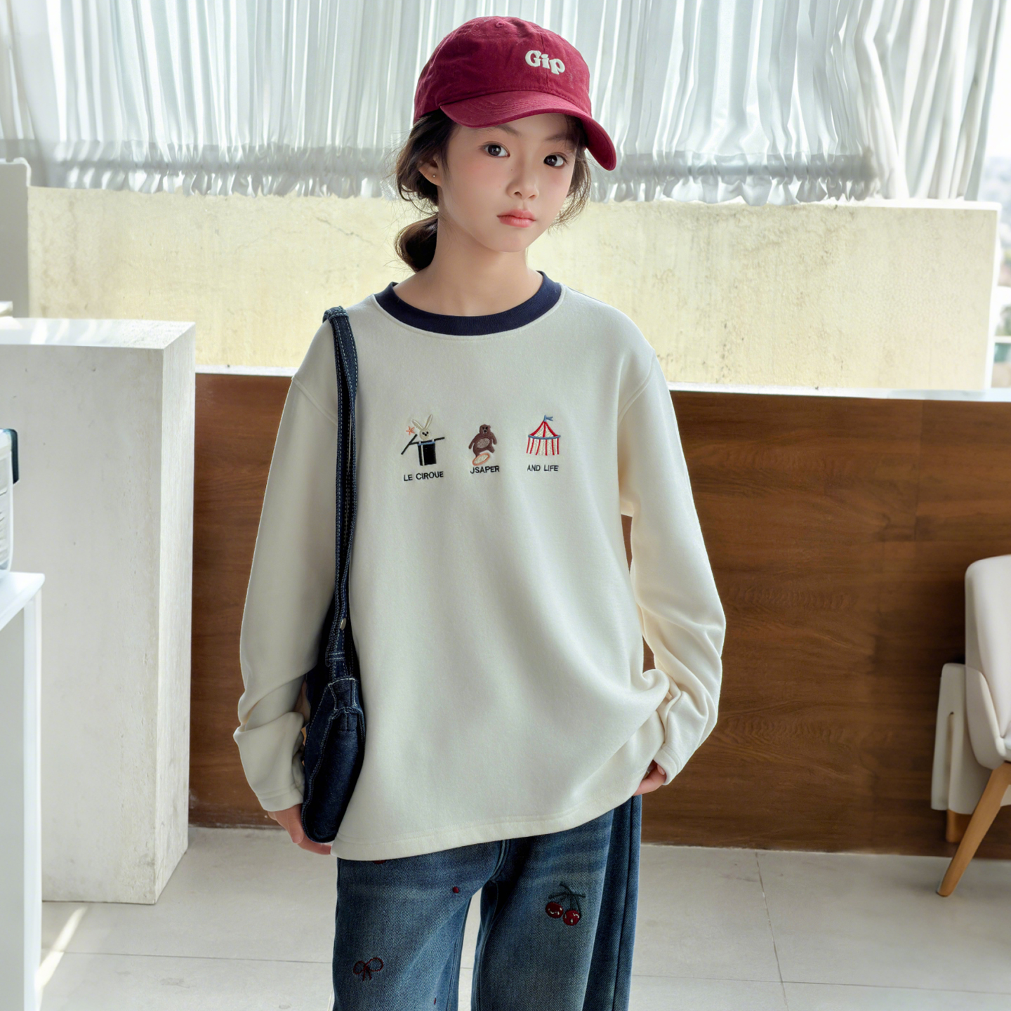 女童秋冬款套装韩版休闲加厚打底衫卫衣女大童洋气儿童冬装内搭潮