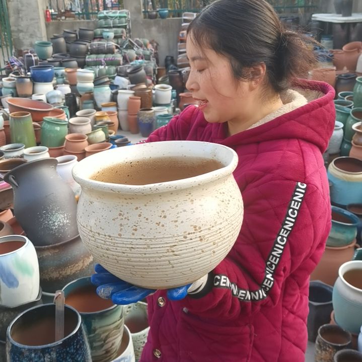 红陶口25高18一个盆子