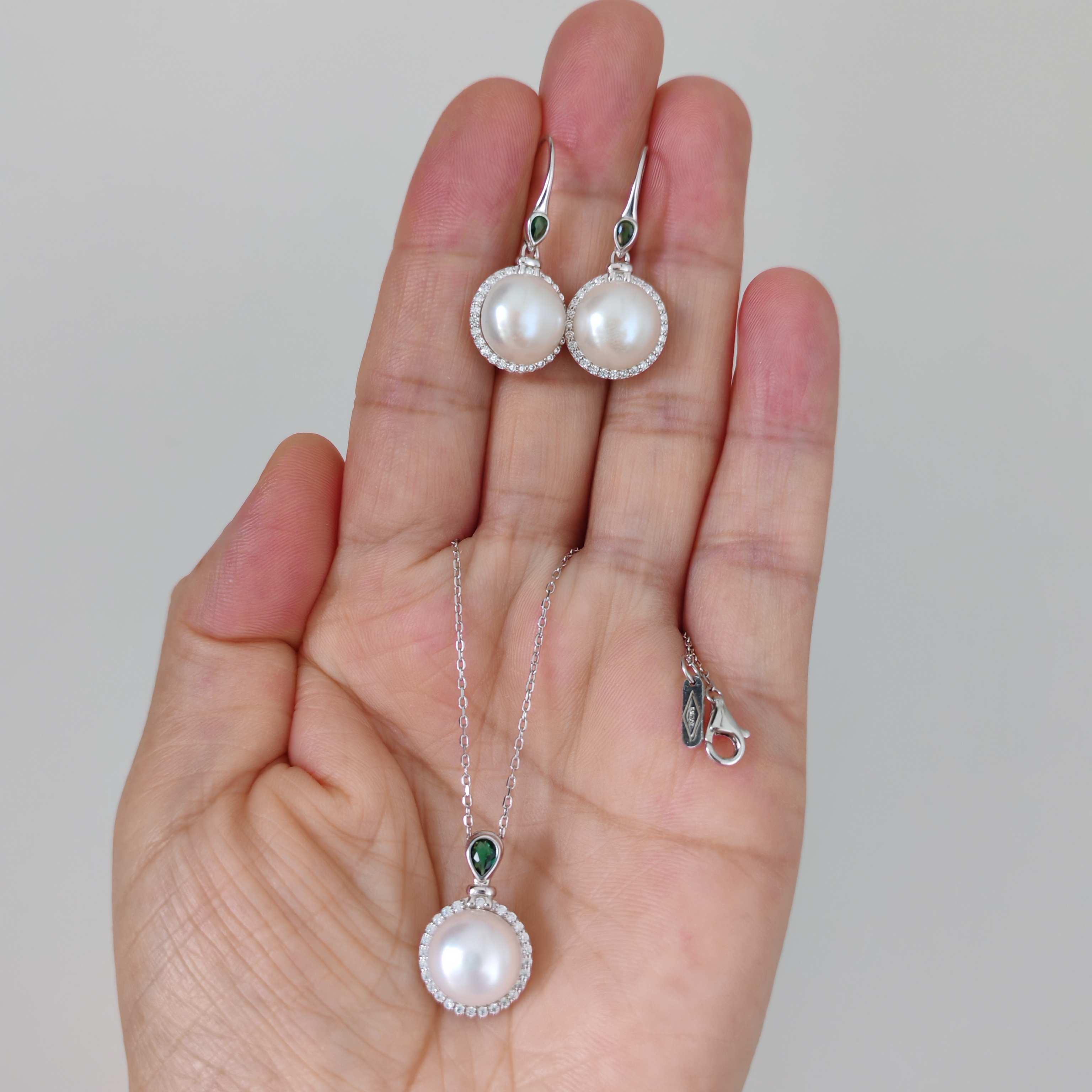 坠链均925银 【Qarlighach】高端两件套高端气质百搭经典奢华大气