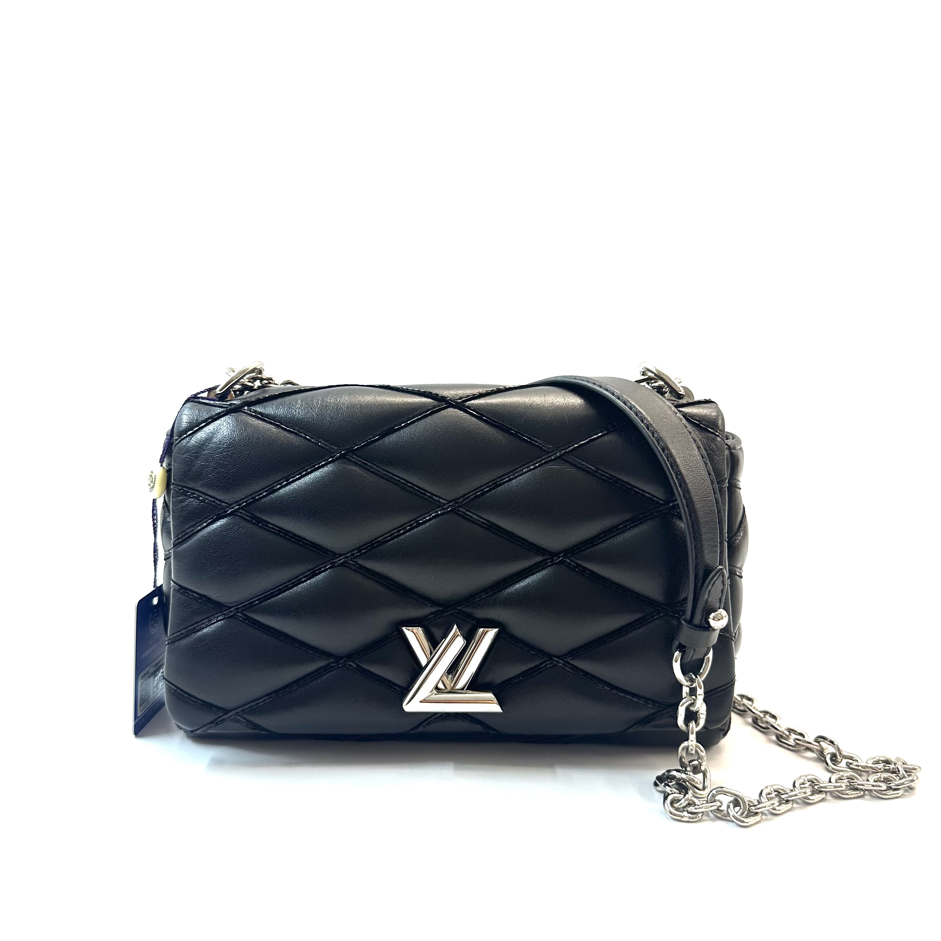 95新 LouisVuitton/路易威登 98新 Twist 黑色单肩斜挎包 /扭扭包