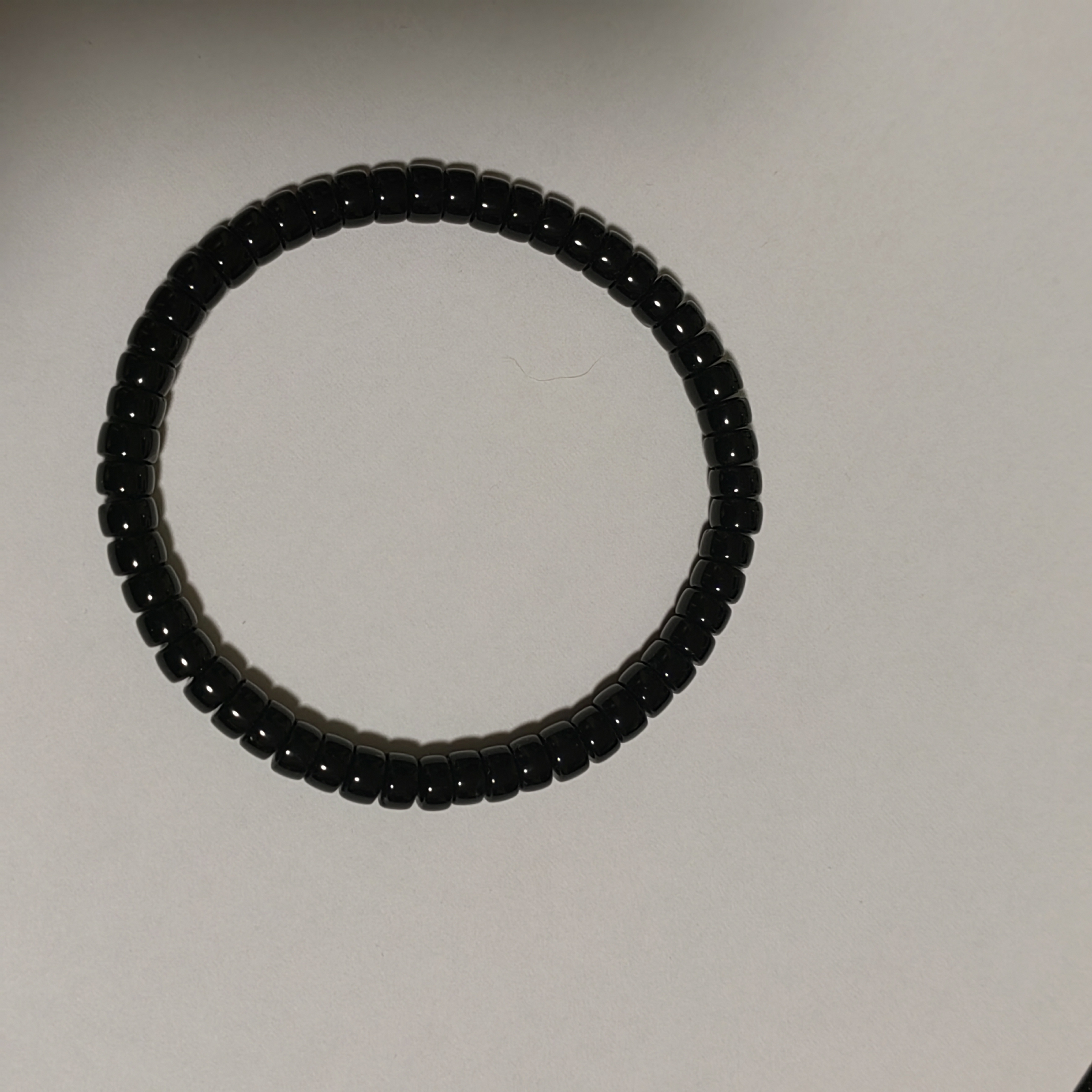 天然原矿攀枝花黑玛瑙单圈手串