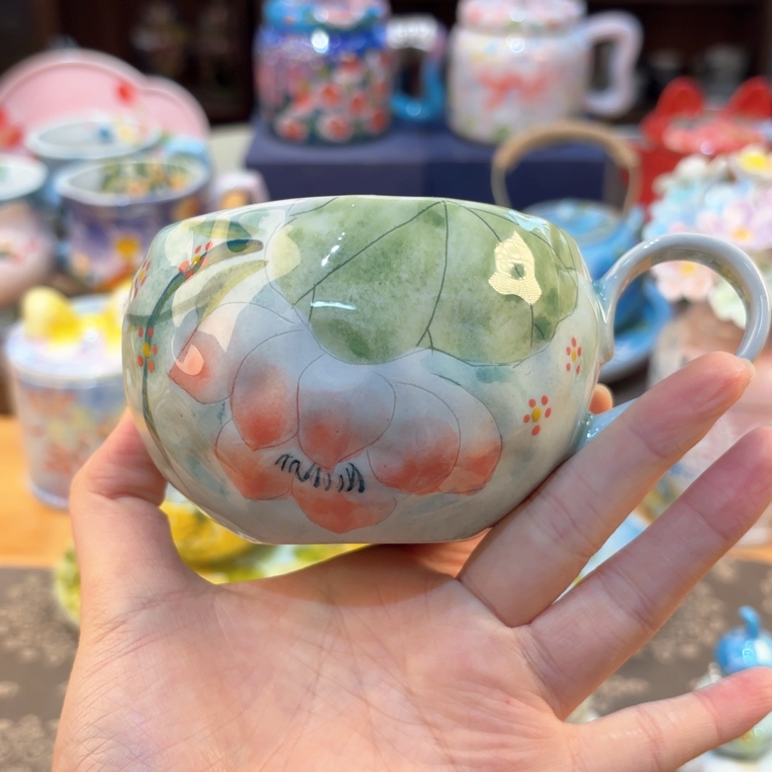 景德镇手绘高温釉下彩陶瓷茶具