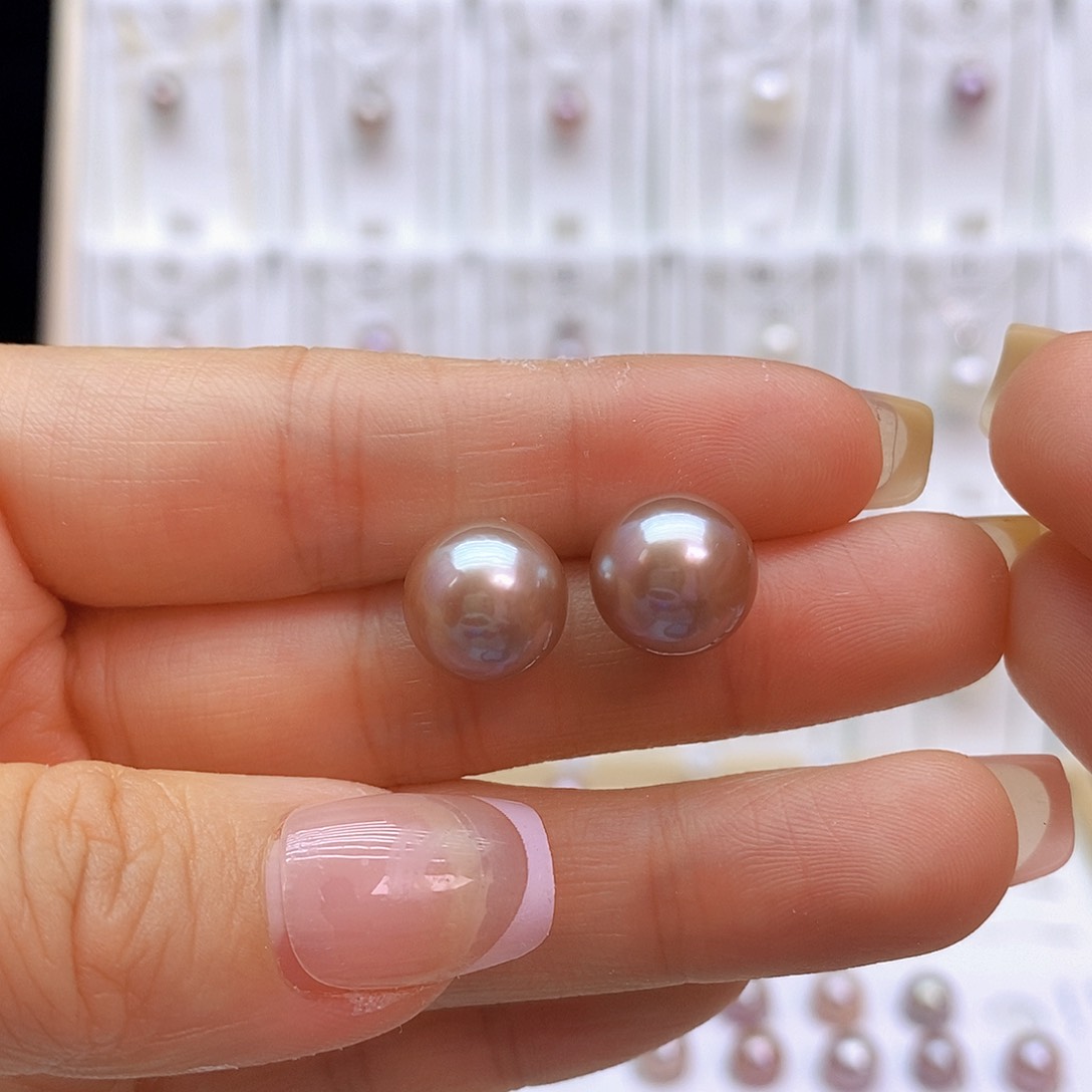 淡水珍珠耳饰银S925镶嵌