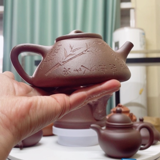 紫砂茶杯用****5中槽清石瓢壶