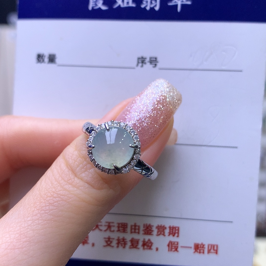 翡翠银S925镶嵌戒指16