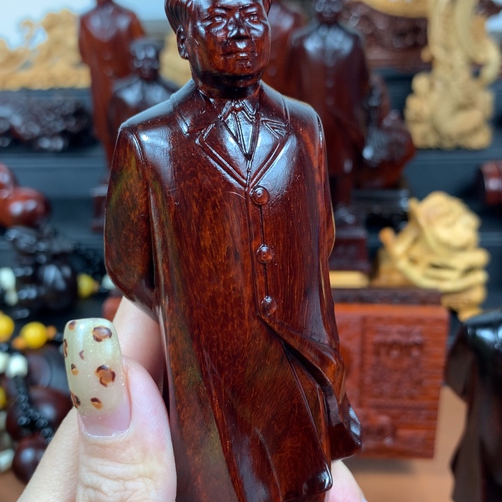 木毛爷爷紫檀木摆件