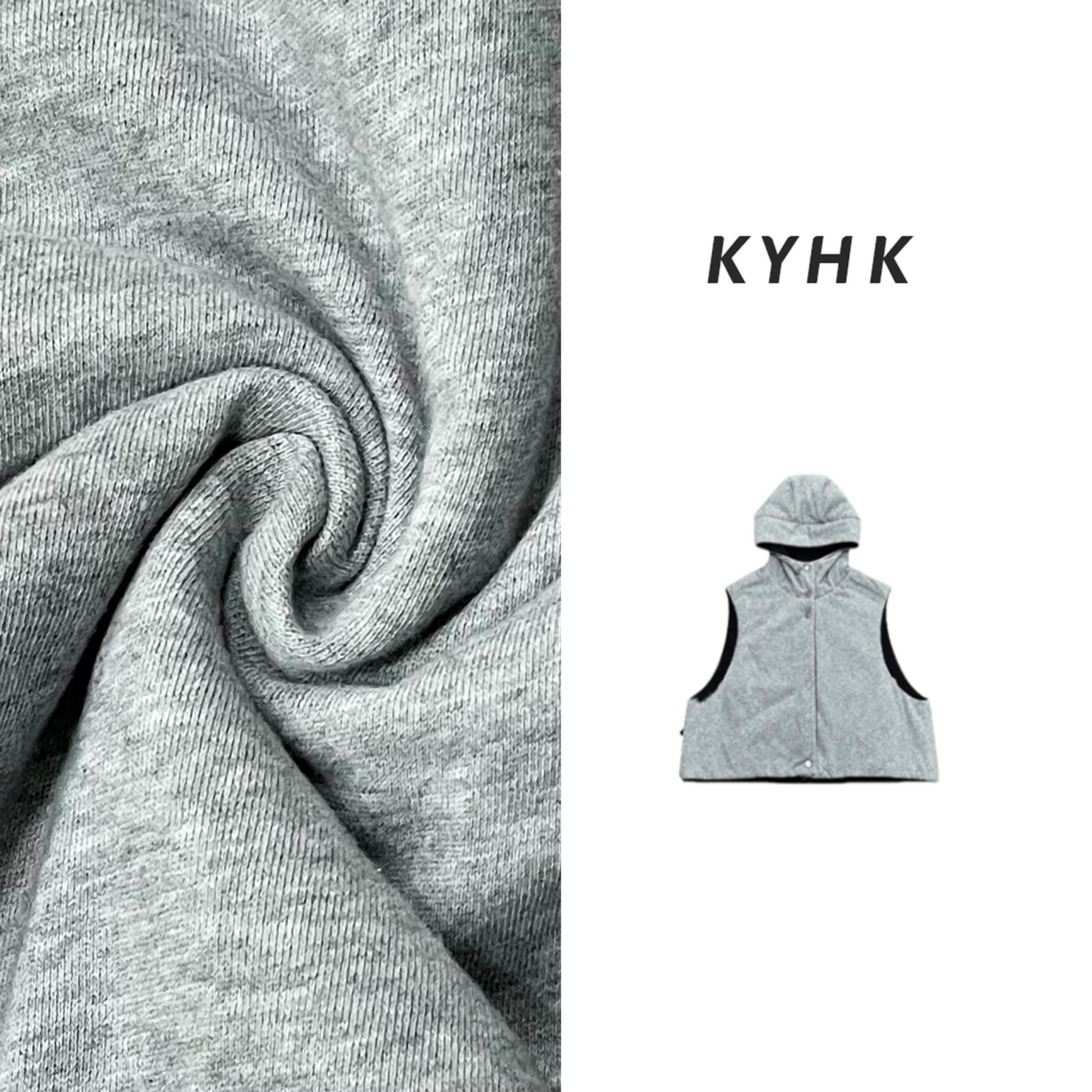 KYHK叠穿层次感连帽双面穿夹棉马甲240986