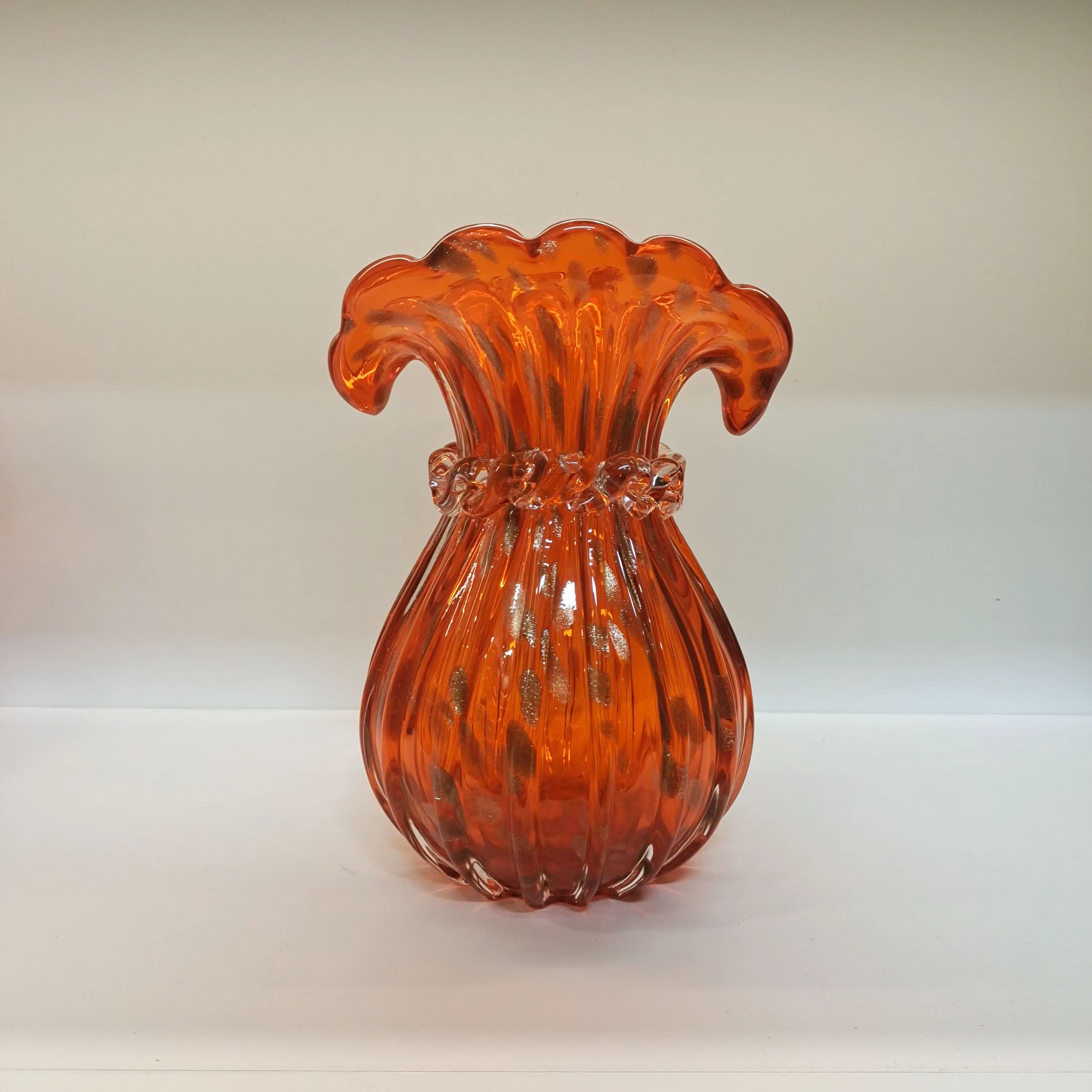 N694 现代化橙色轻奢时尚客厅玄关插画装饰花瓶