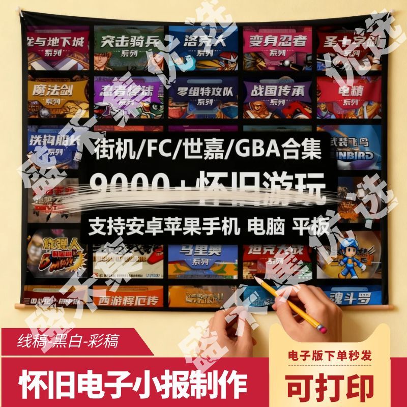 近万款电子怀旧合集三国安卓苹果电脑报海报安卓苹果电脑知识服务