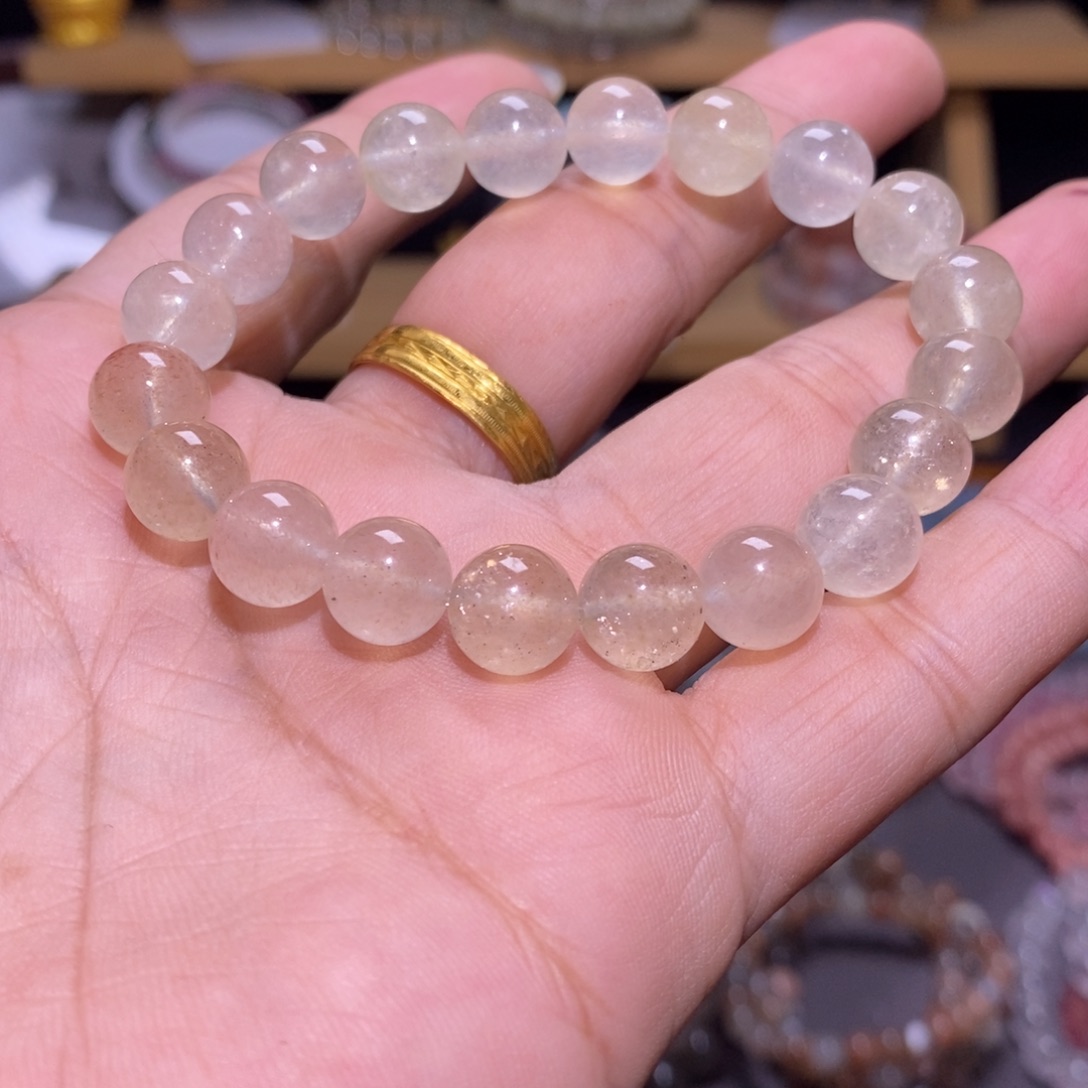 手串水晶未镶嵌7 香槟星光草莓晶 9+