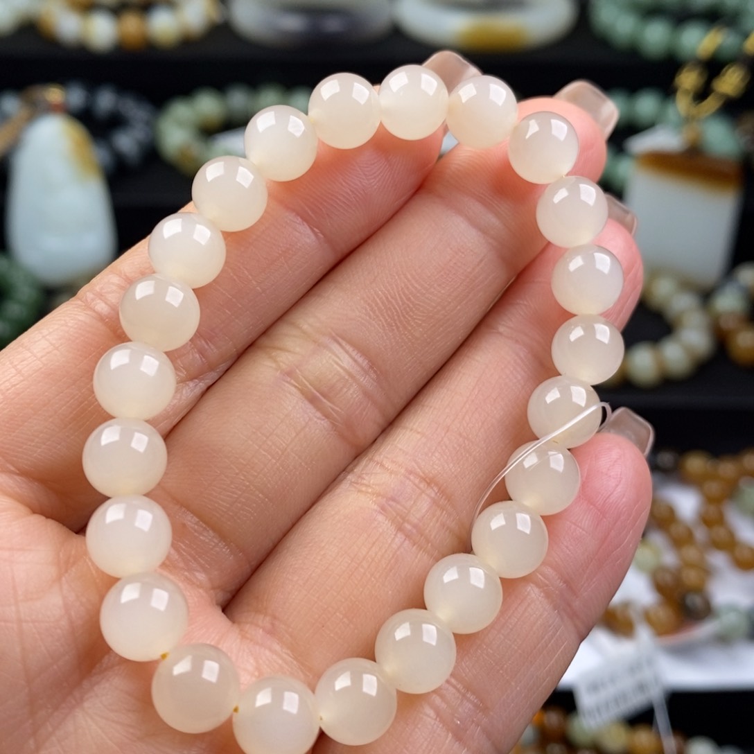 和田玉手串未镶嵌