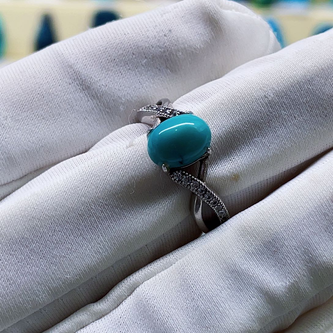 绿松石颈饰银S925镶嵌