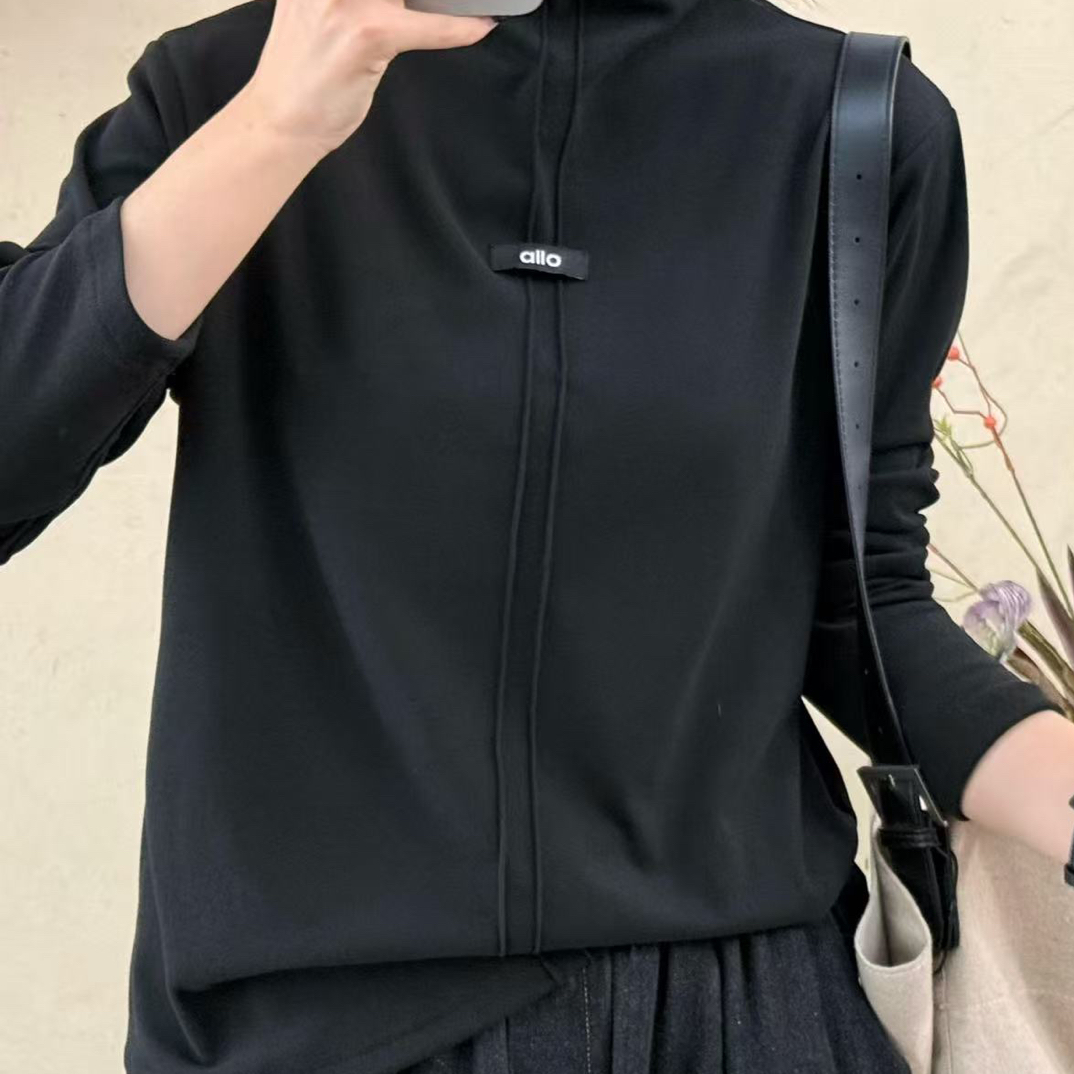 2510秋冬新款加厚里外可搭纯色打底衫时尚百搭