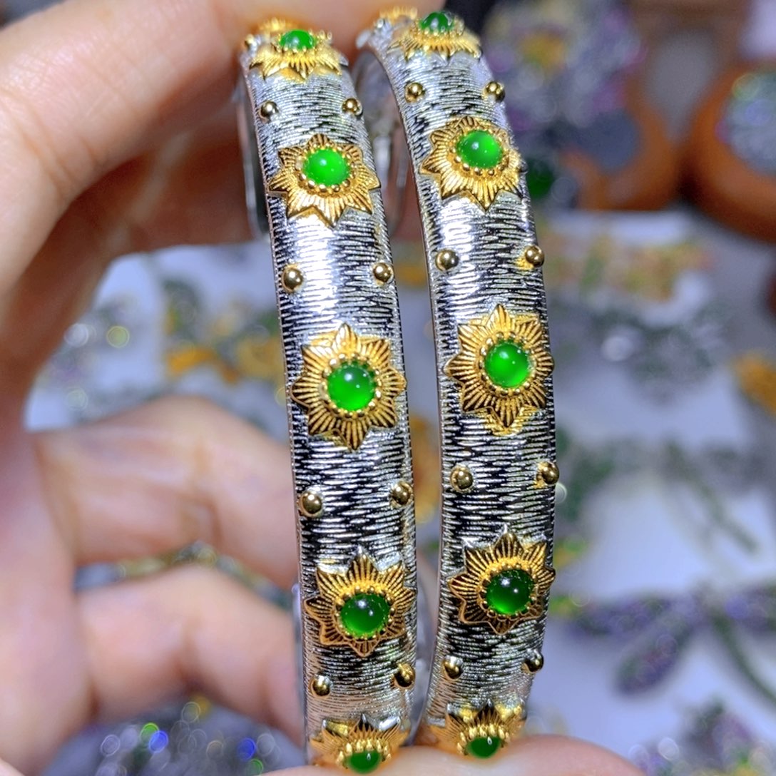 翡翠颈饰银S925镶嵌多样性发其一