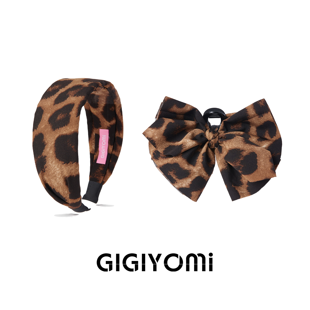GIGIYOMi韩国原创设计时尚复古网红豹纹高颅顶简约宽边发饰发箍