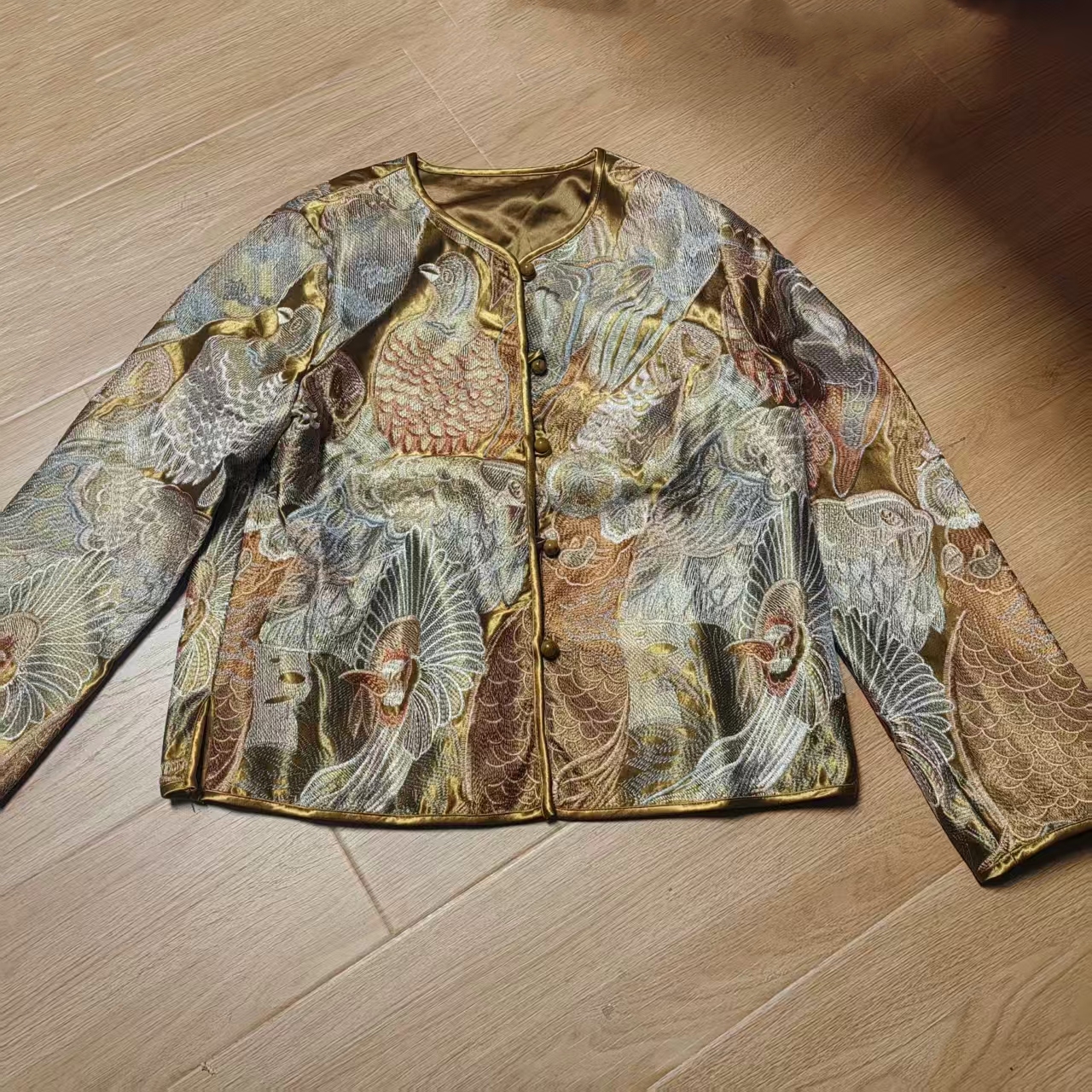【南油玲姐】金棕色长袖外套WT7154