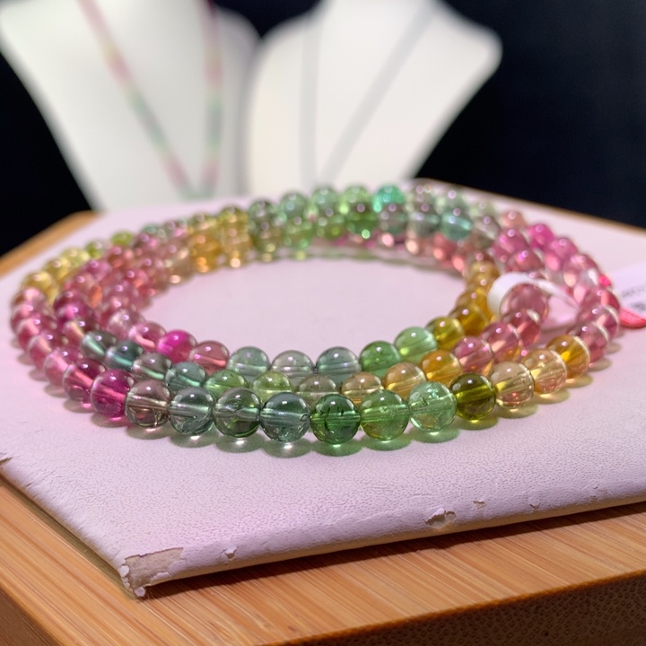 双色碧玺手链未镶嵌