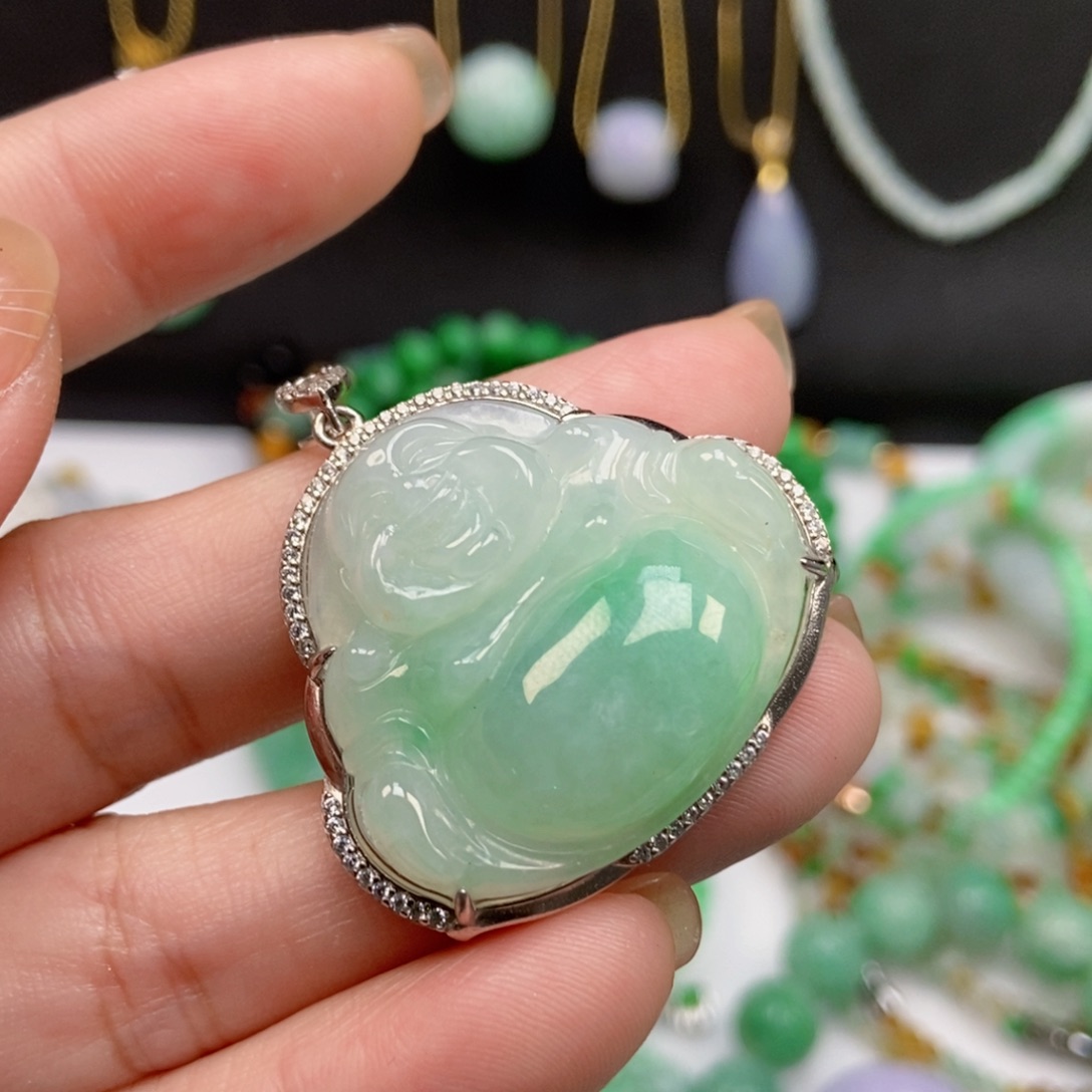 翡翠未镶嵌吊坠(不含链)