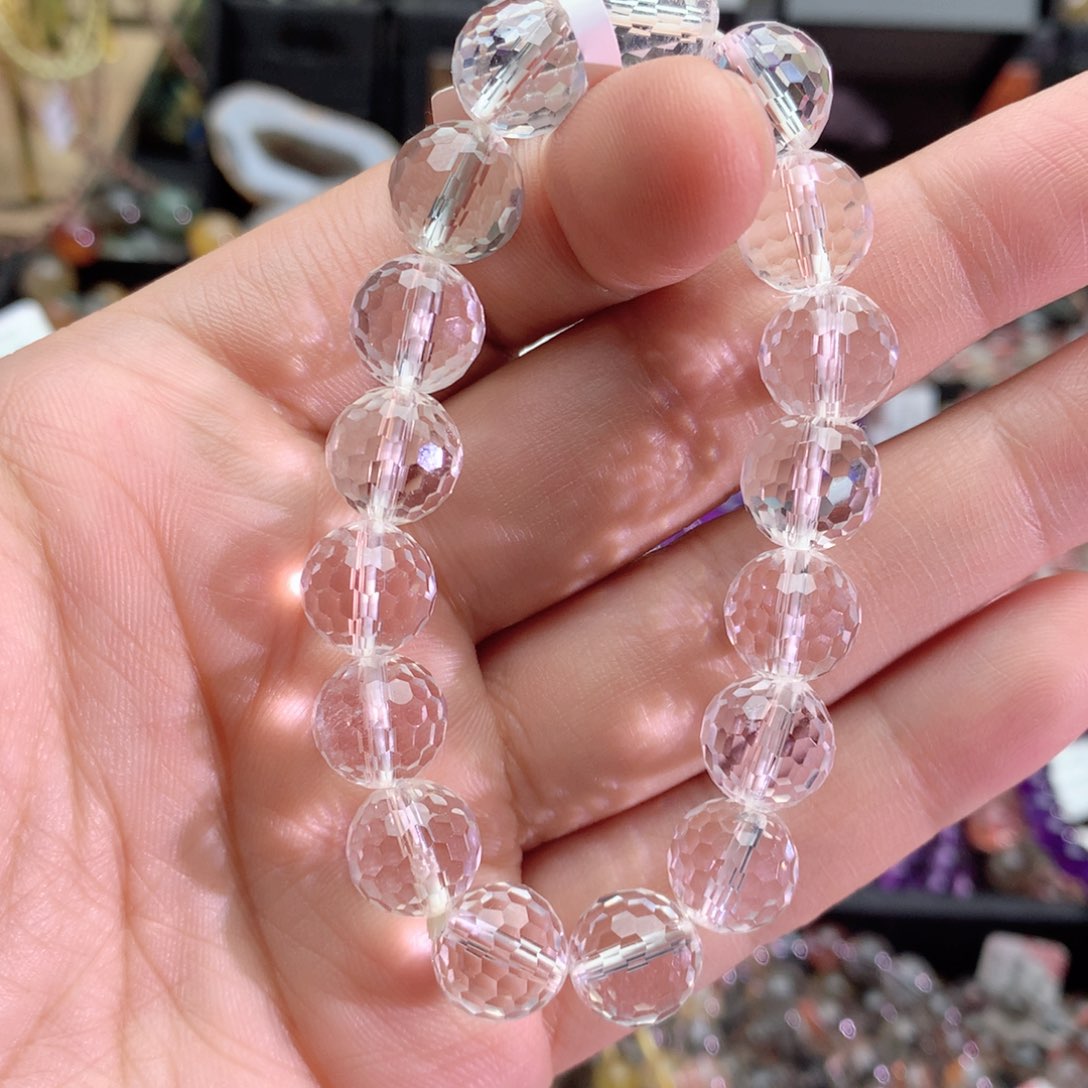 水晶手链未镶嵌白水晶切面11