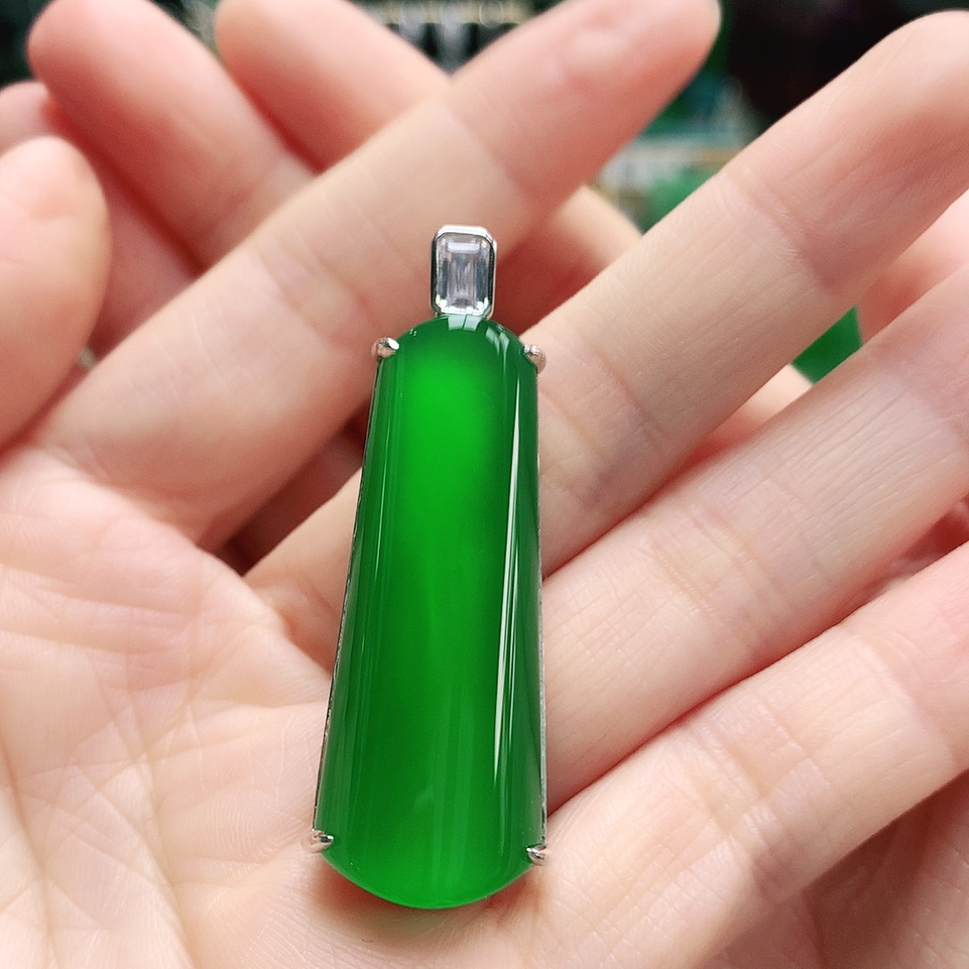 银S925镶嵌吊坠玛瑙/玉髓