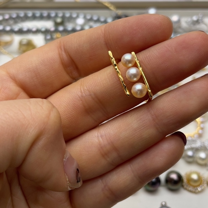 海水珍珠戒指银S925镶嵌