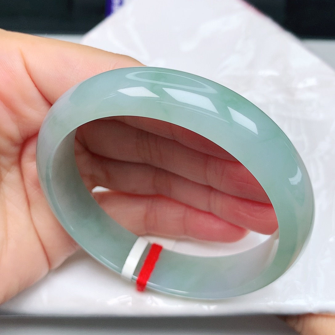 未镶嵌手镯翡翠冰胶飘绿轮胎4