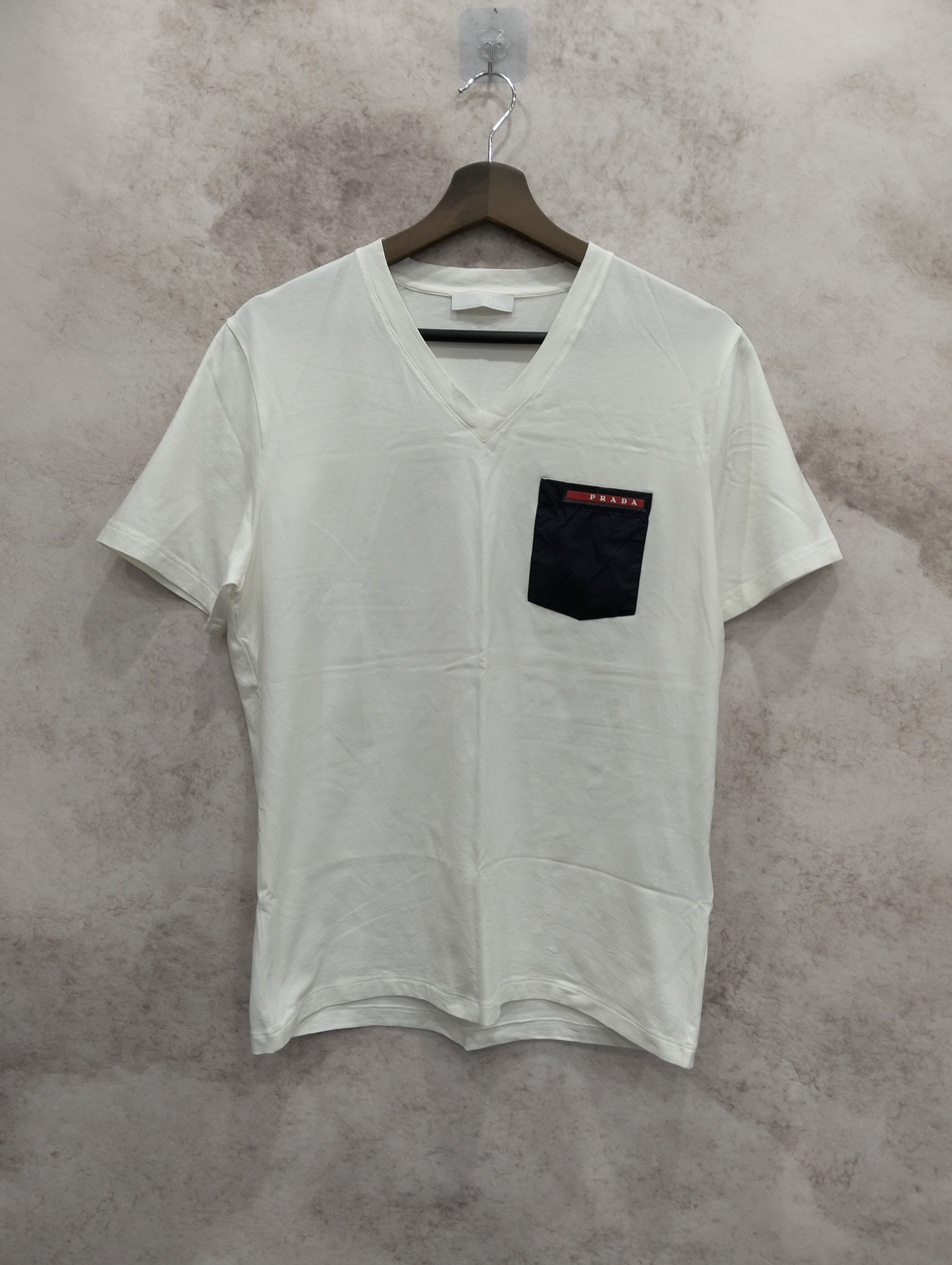 99新 Prada/普拉达 葡萄籽奢潮/PRADA白色圆领T恤/M上衣时尚半袖