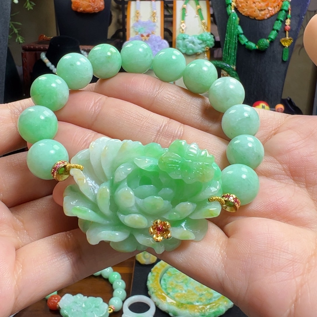 翡翠未镶嵌毛衣链手链