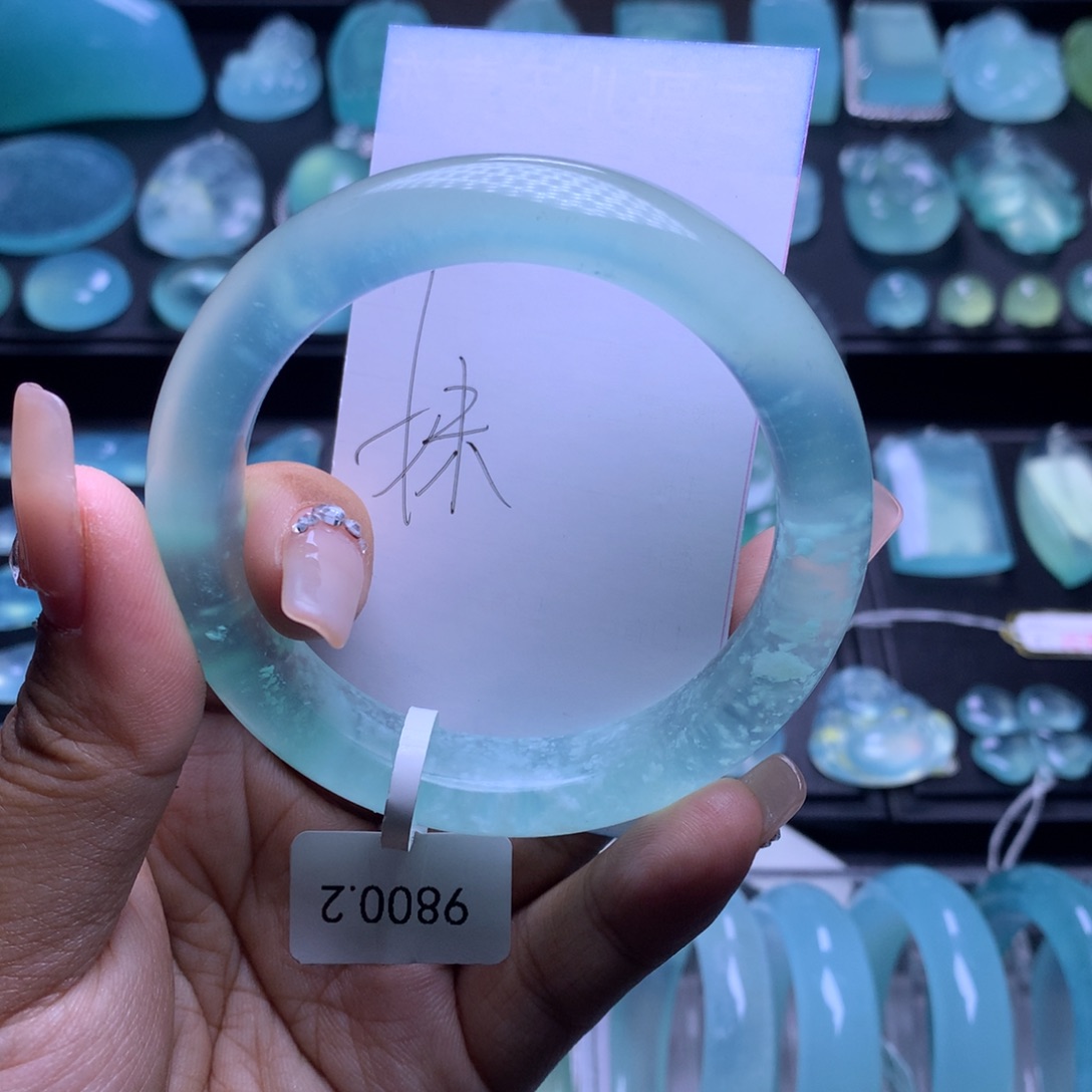 蛇纹石玉手镯54未镶嵌爱**夜