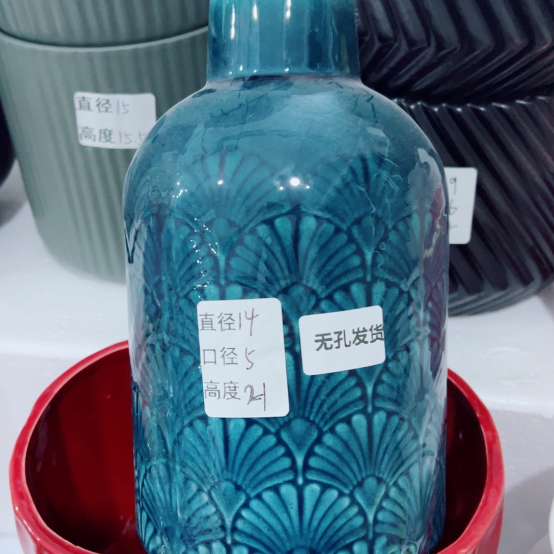 有孔，陶瓷花盆满10米包邮发货