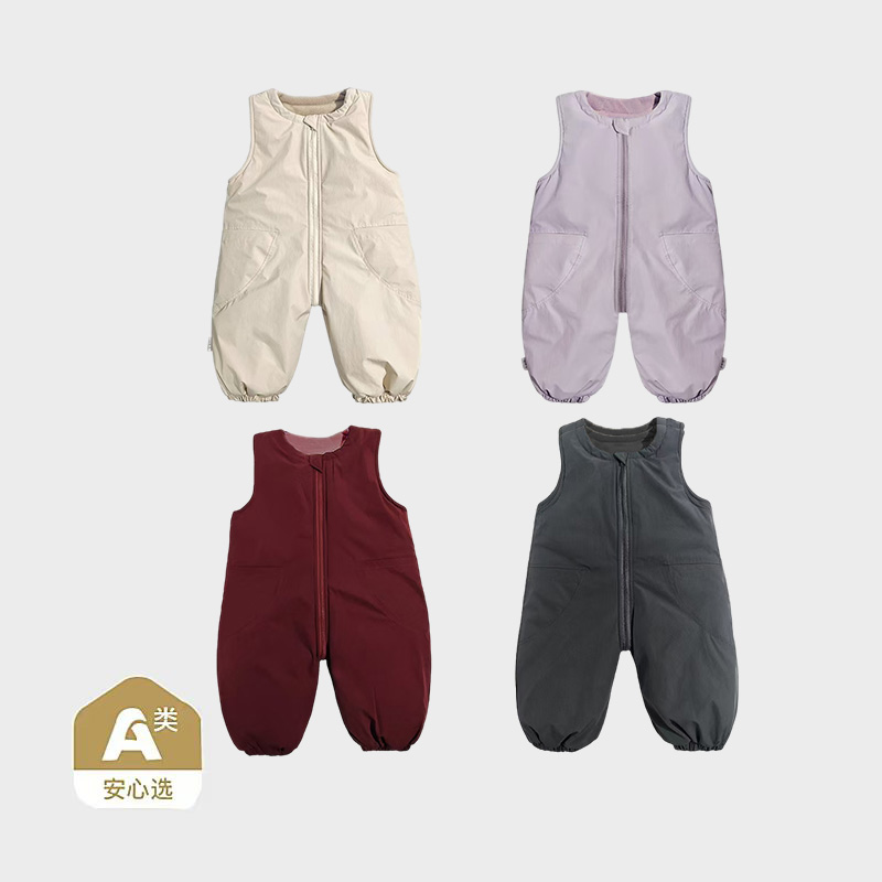 【加绒加厚三防背带裤2】 儿童冲锋衣2025婴儿保暖连体衣男女童裤
