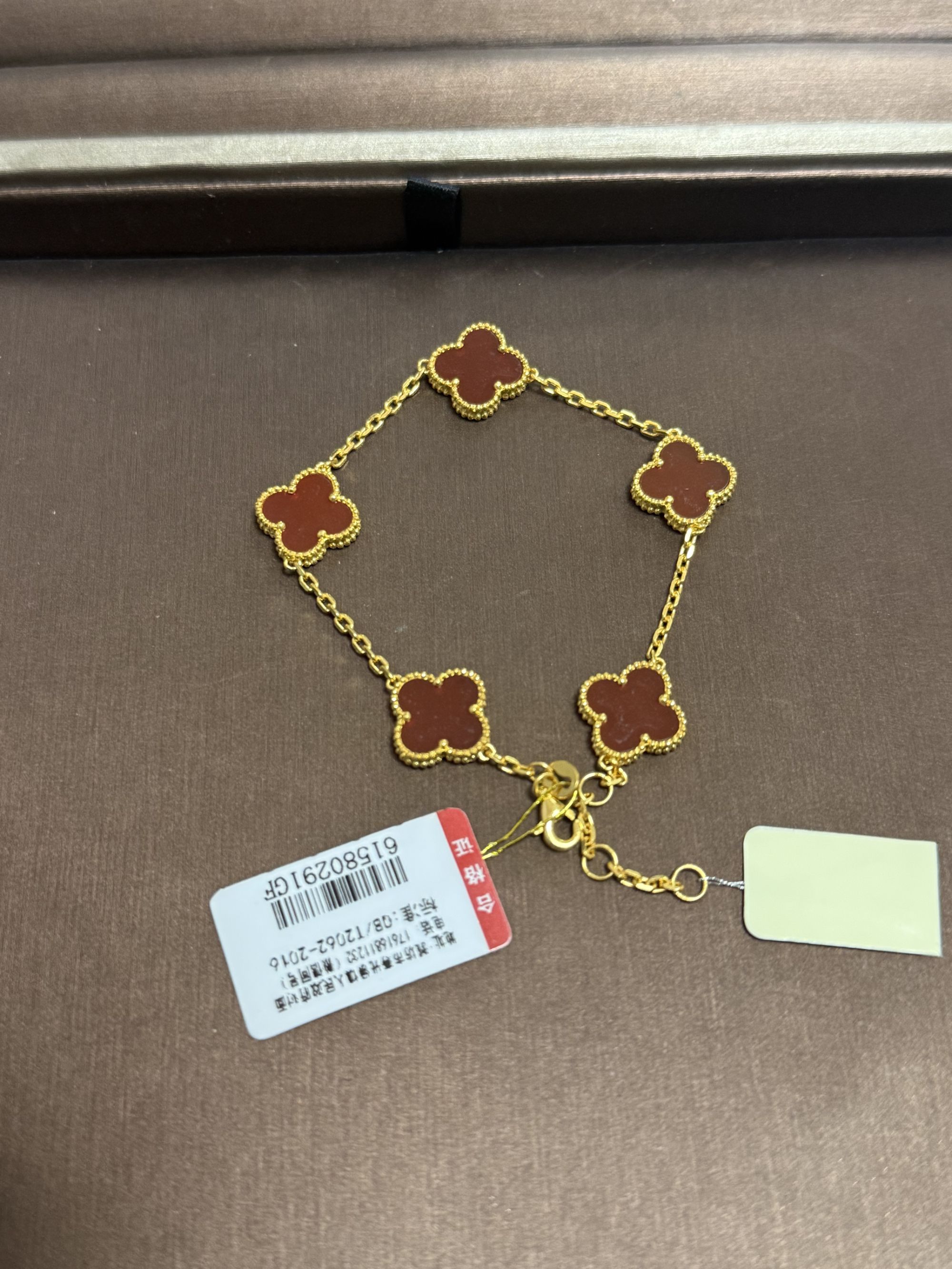 【世纪金时代金店】净金重足金红色草草手链深红色