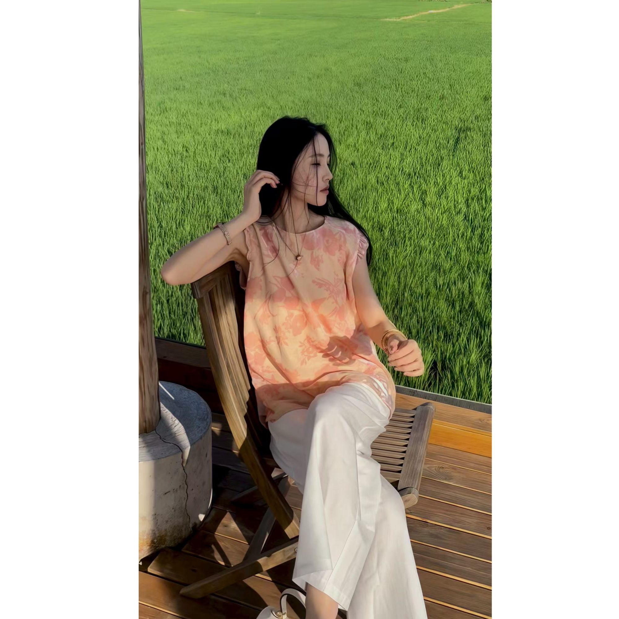 【LIUQI】夏季新款显瘦休闲阔腿裤
