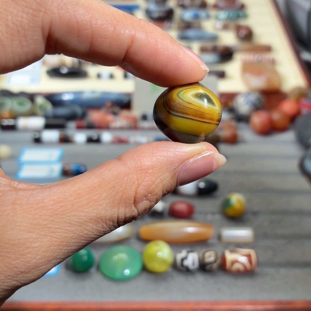 不***羊玛瑙/玉髓合金颈饰