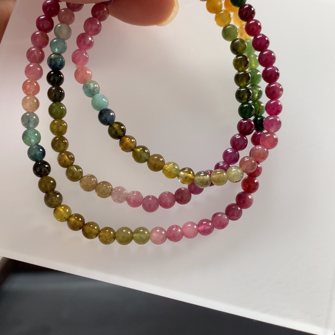 手链碧玺未镶嵌多样性发其一条4.2左右