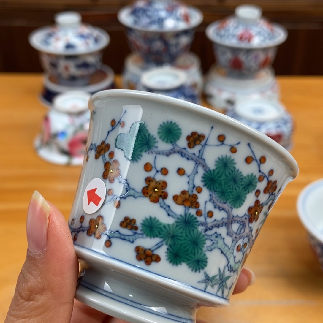 手绘现代茶具非古董