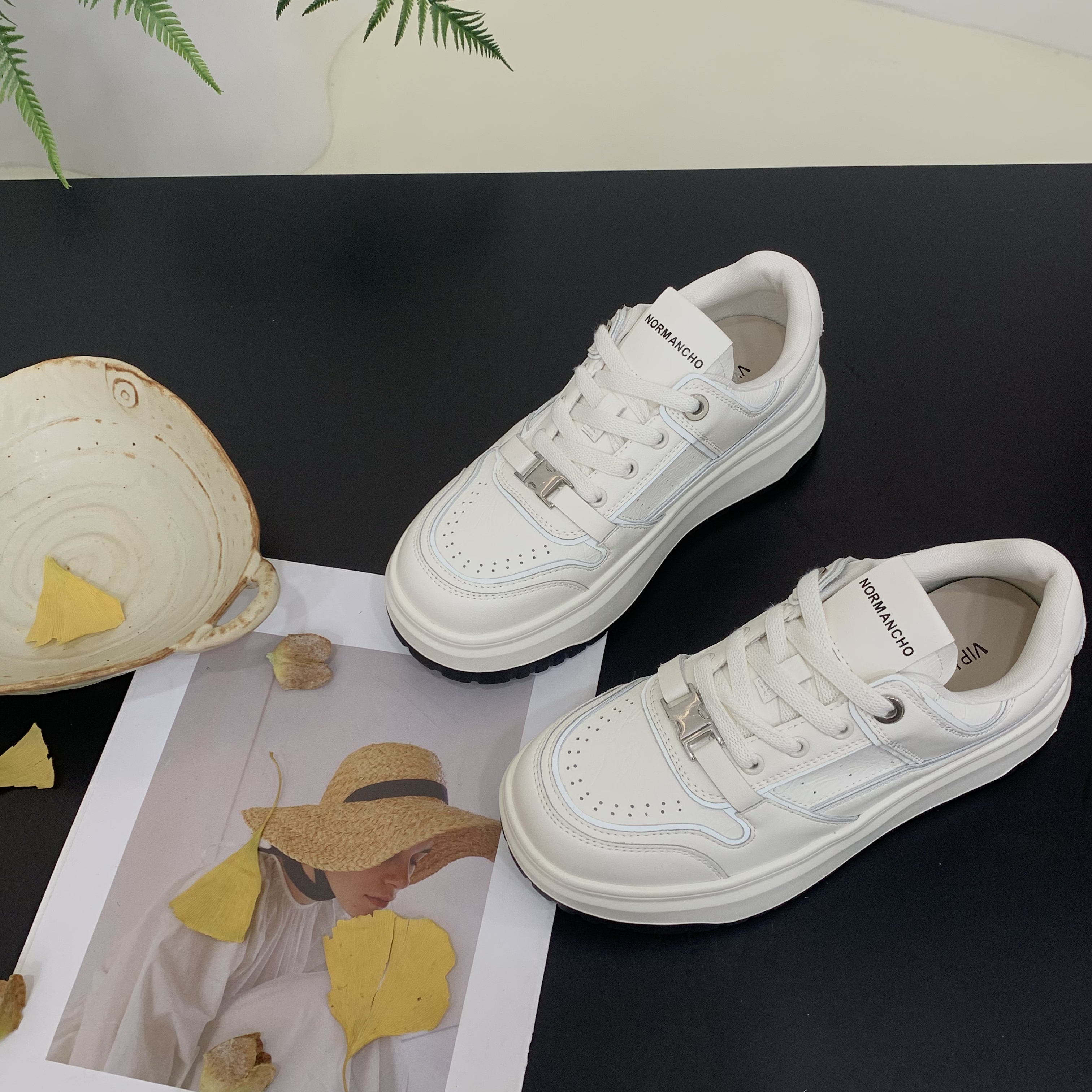 春季时尚休闲鞋休闲鞋时尚潮流百搭透气增高厚底秋季BA6989-76