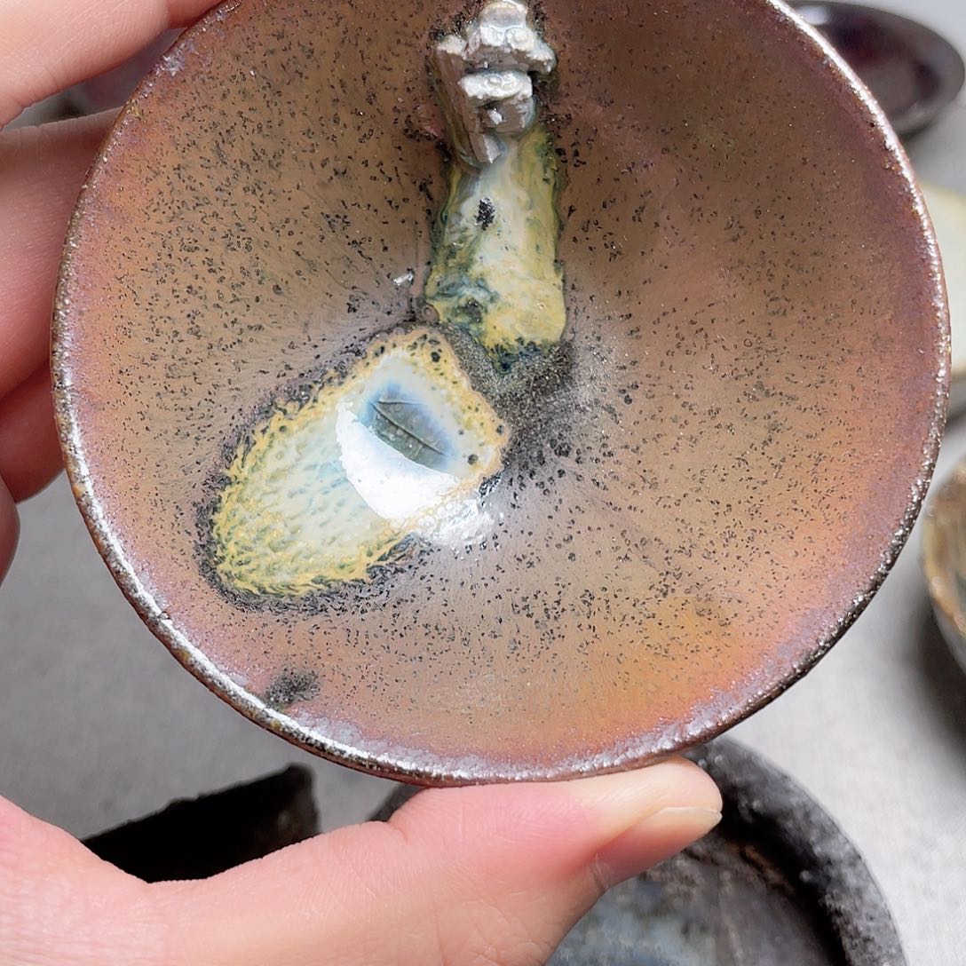 手柄款无盖款瓷龙窑柴烧落灰特色