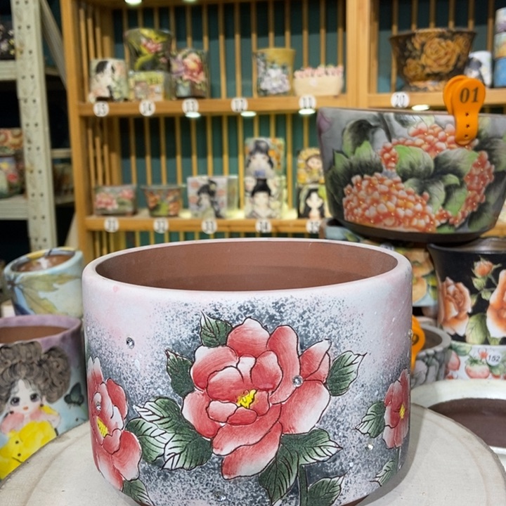 红陶景德镇艺术手绘作品