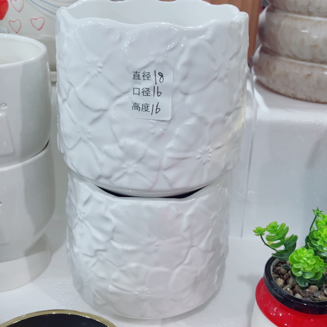 有孔，陶瓷花盆满10米包邮发货