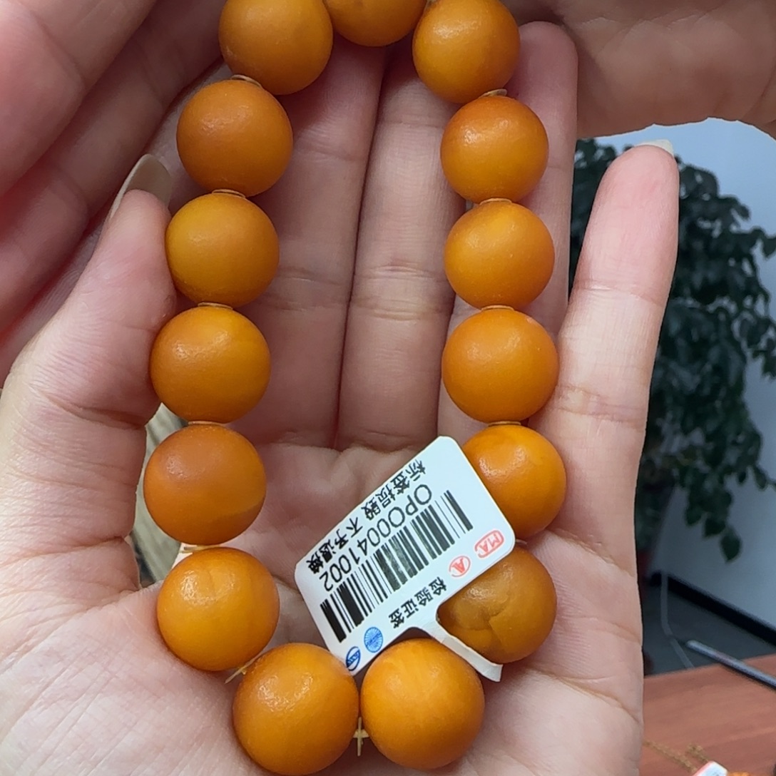 李***坏手链琥珀未镶嵌蜜蜡手串14m