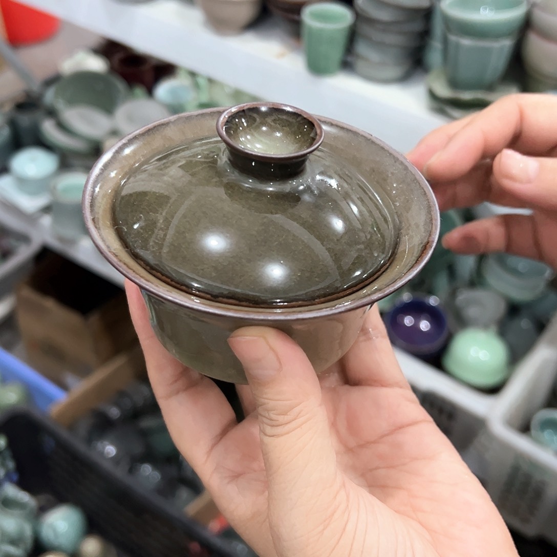 龙泉云间青瓷小米茶器