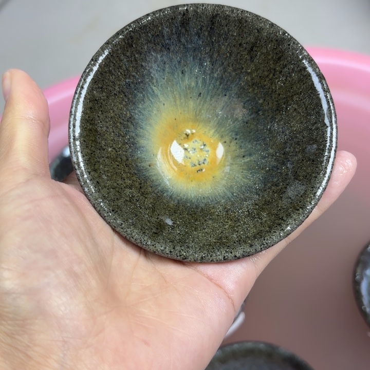 壶海*瑕疵柴烧紫砂斗笠杯