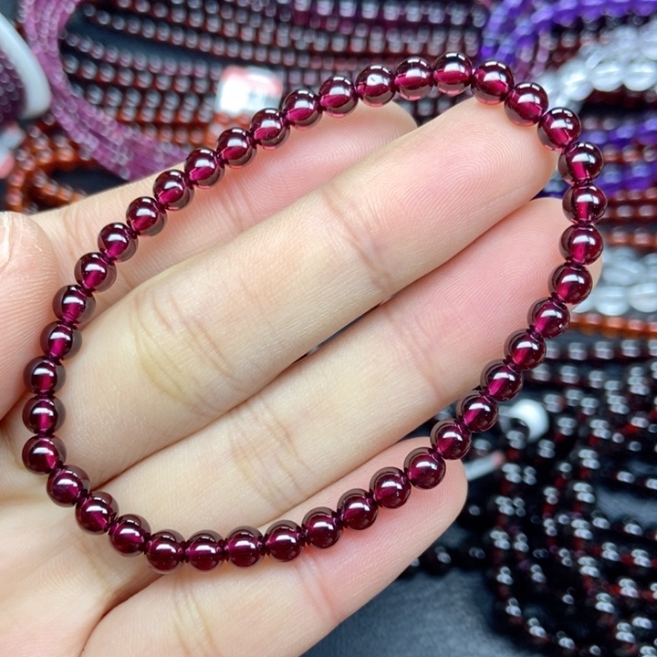 石榴石手链未镶嵌4.8