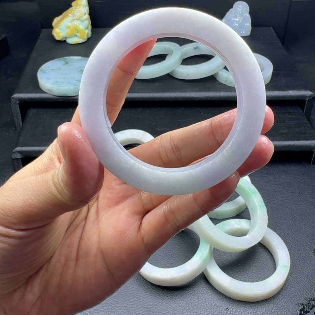 定制翡翠未镶嵌手镯54-58