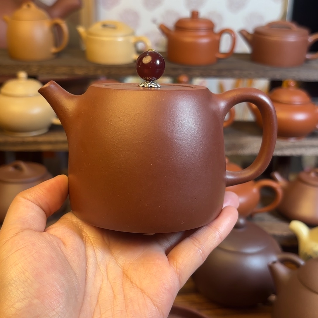 紫砂茶壶半手工微瑕紫泥汉铎250cc